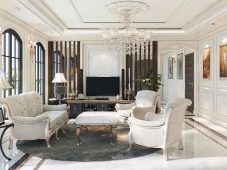 Nội Thất Tân Cổ Điển Trong Các Công Trình Xây Nhà Trọn Gói Đông Anh