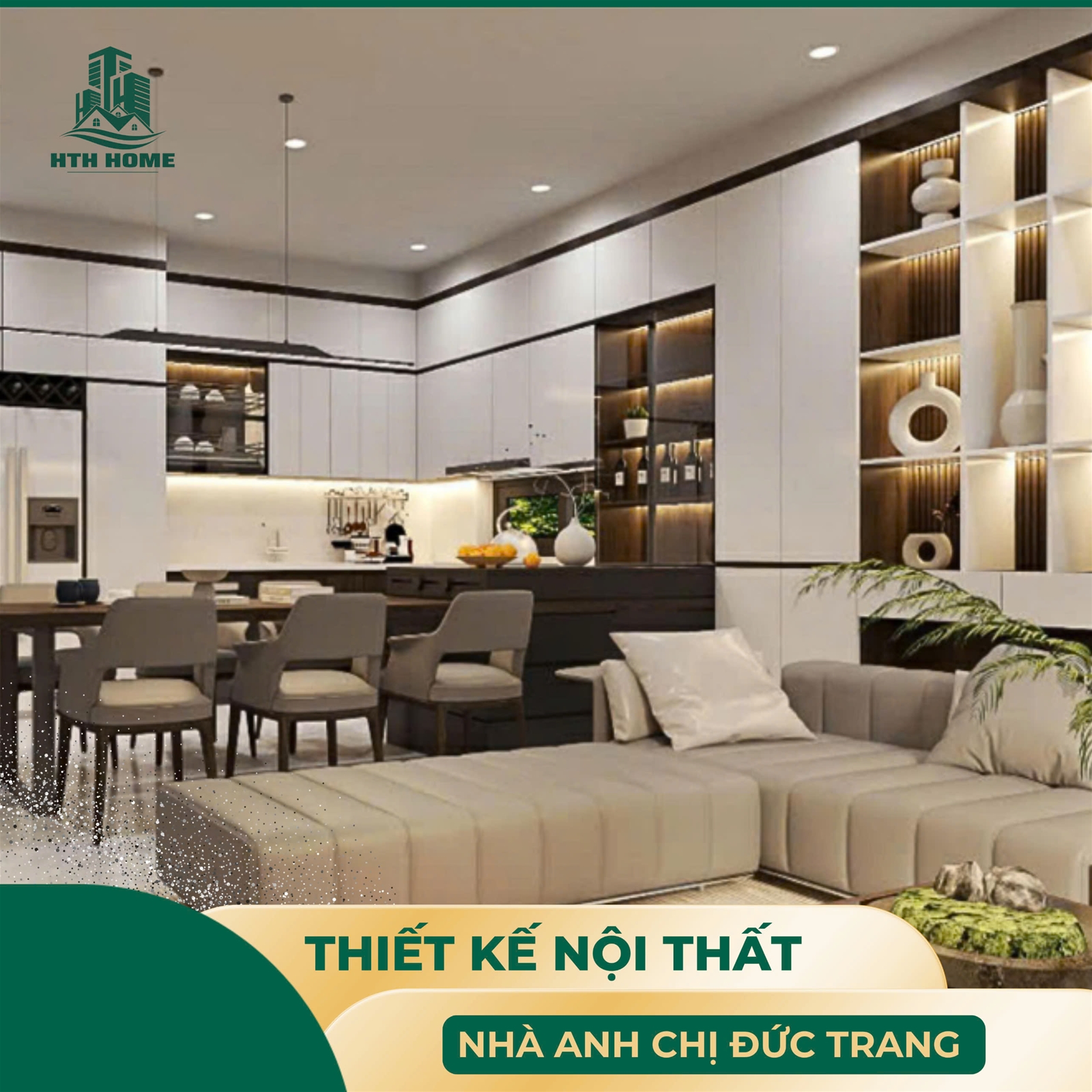 Thiết Kế Phòng Khách Đẹp – Gây Ấn Tượng Ngay Từ Cái Nhìn Đầu Tiên Khi Xây Nhà Đông Anh