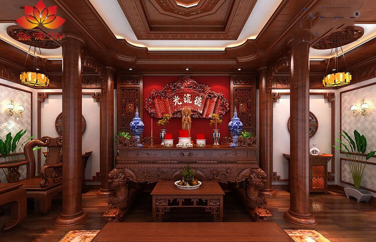 Thiết Kế Nội Thất Phòng Thờ Trong Xây Nhà Trọn Gói Hà Nội