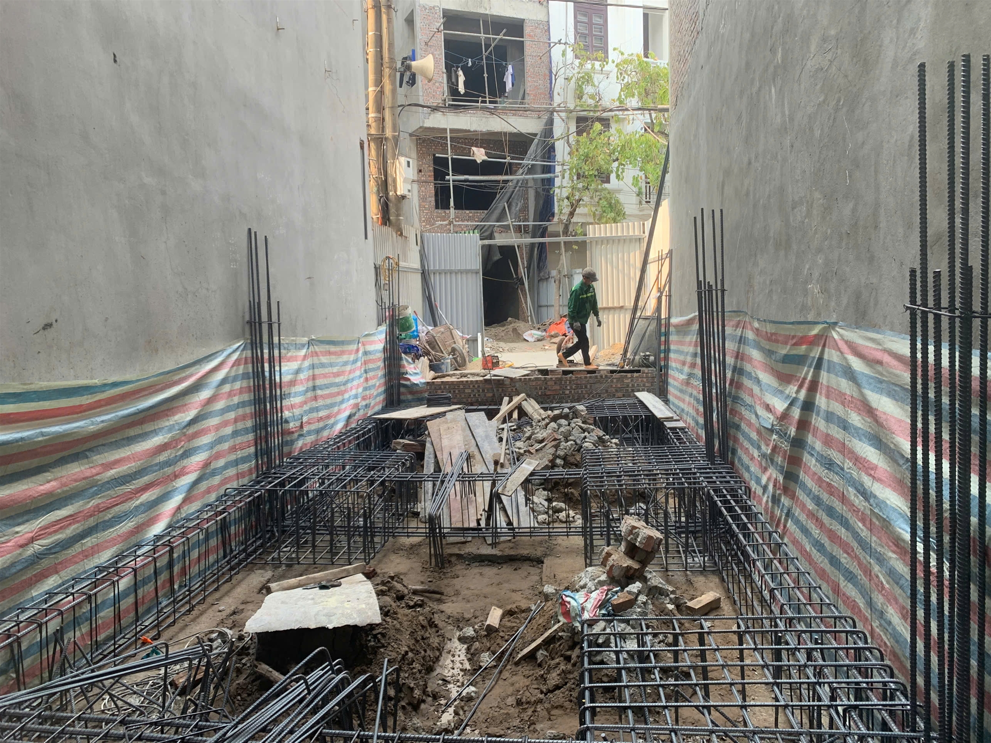 Xây Nhà Trọn Gói Hà Nội HTH Home Thi Công Cốt Thép Móng Công Trình Nhà Anh Ngân