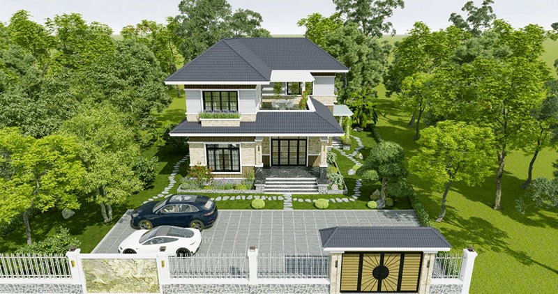 Xây Nhà Trọn Gói Đông Anh - Biệt Thự Mái Nhật